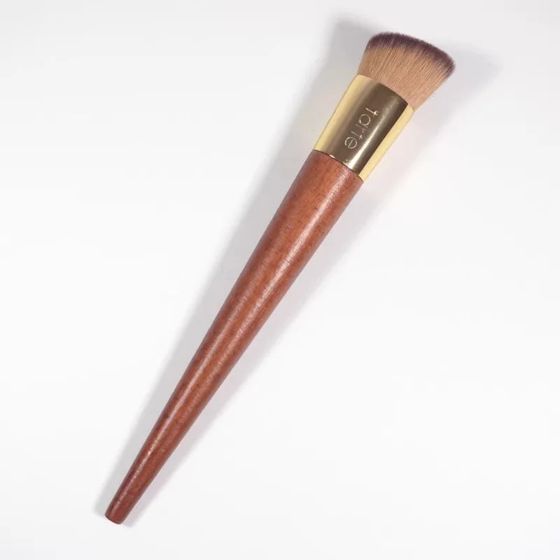 The Buffer Makeup Brush Luxe Bamboo Handle Airbrushing without the Air Fluffy Dome-Shaped Bristles Concealer Powder Foundation