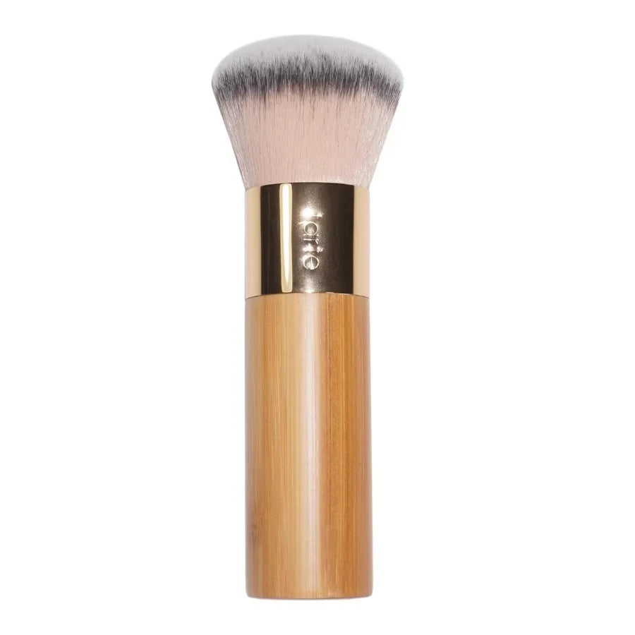 The Buffer Makeup Brush Luxe Bamboo Handle Airbrushing without the Air Fluffy Dome-Shaped Bristles Concealer Powder Foundation