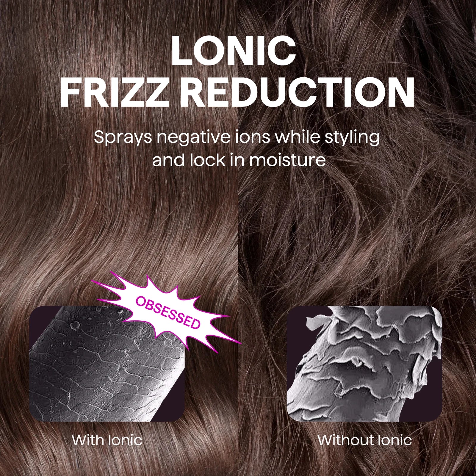 Thermal Brush for Blowout Look, 1 1/2 Inch Ionic Heated Nylon Brush Get Natural Curls, Pink