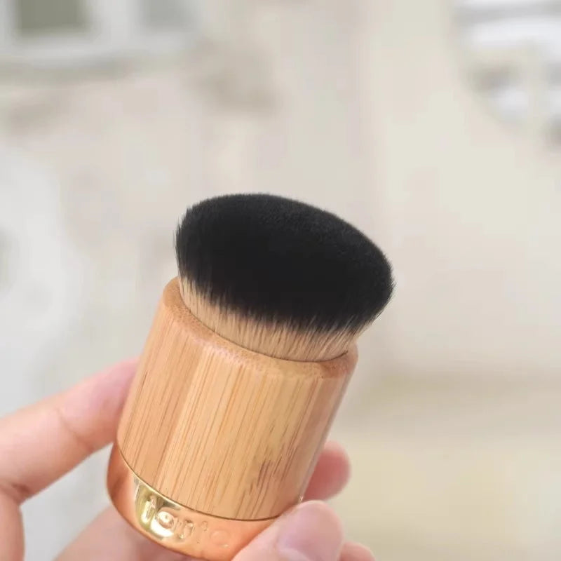 The Buffer Makeup Brush Luxe Bamboo Handle Airbrushing without the Air Fluffy Dome-Shaped Bristles Concealer Powder Foundation