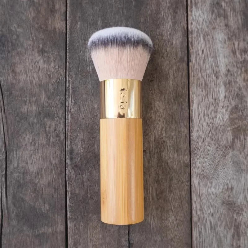 The Buffer Makeup Brush Luxe Bamboo Handle Airbrushing without the Air Fluffy Dome-Shaped Bristles Concealer Powder Foundation