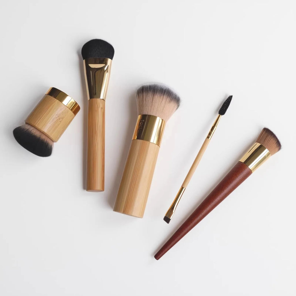 The Buffer Makeup Brush Luxe Bamboo Handle Airbrushing without the Air Fluffy Dome-Shaped Bristles Concealer Powder Foundation