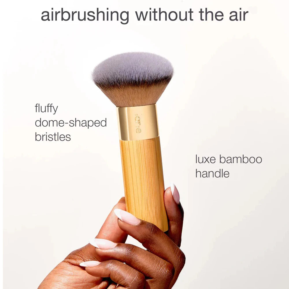 The Buffer Makeup Brush Luxe Bamboo Handle Airbrushing without the Air Fluffy Dome-Shaped Bristles Concealer Powder Foundation
